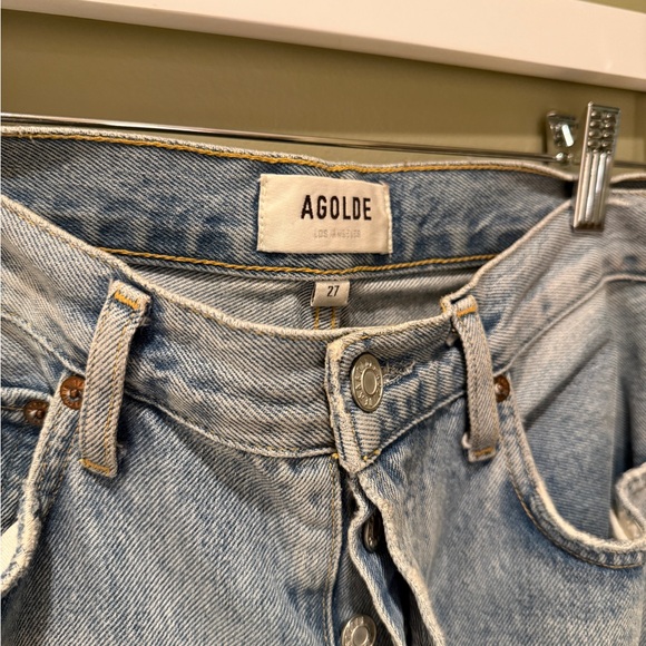 Women’s Agolde 90’s Jeans size 27 button fly cropped denim - Picture 5 of 16